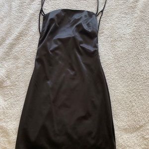 Black mini dress.